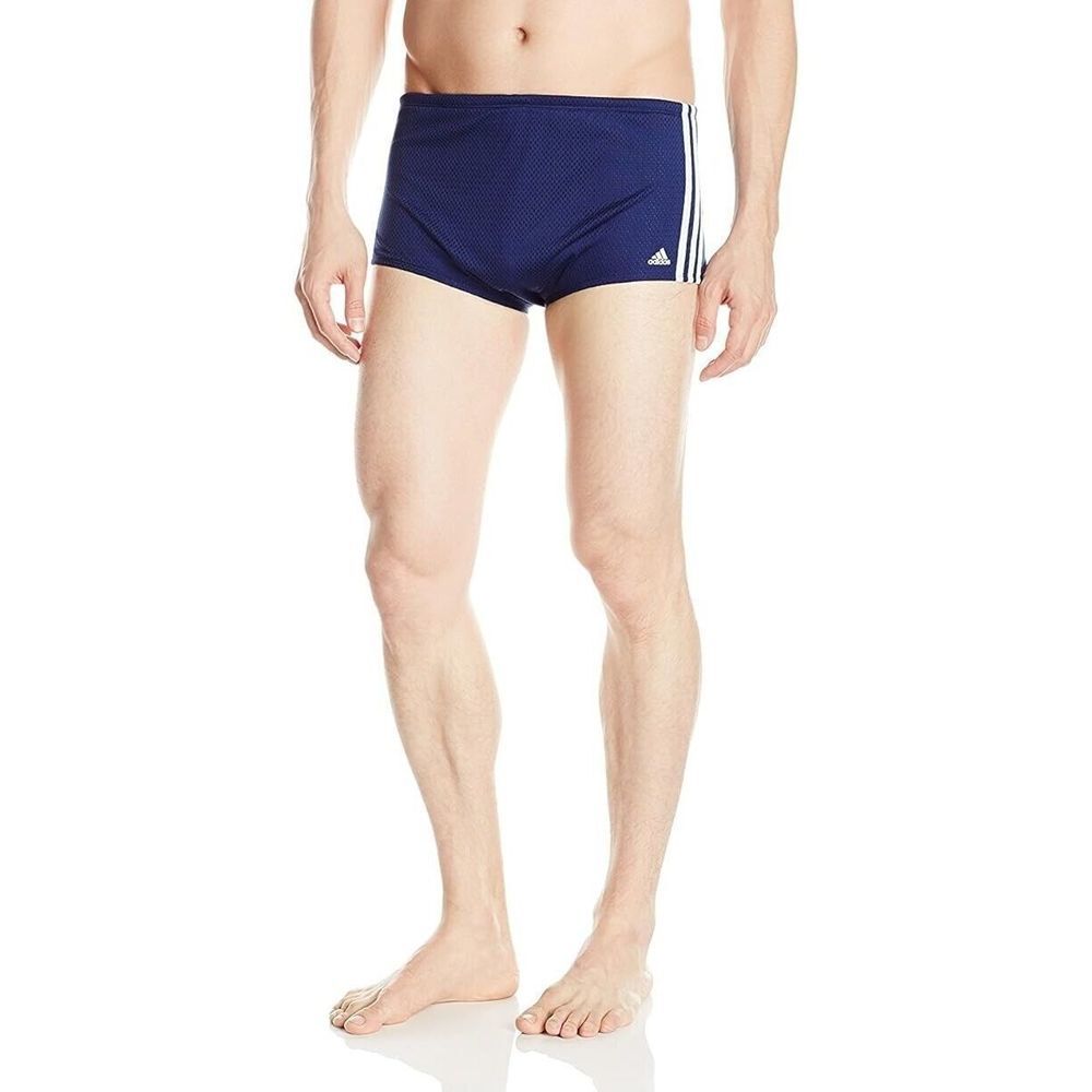 New ADIDAS Men's Mesh Drag Swim Briefs Suit Trunks Navy 22